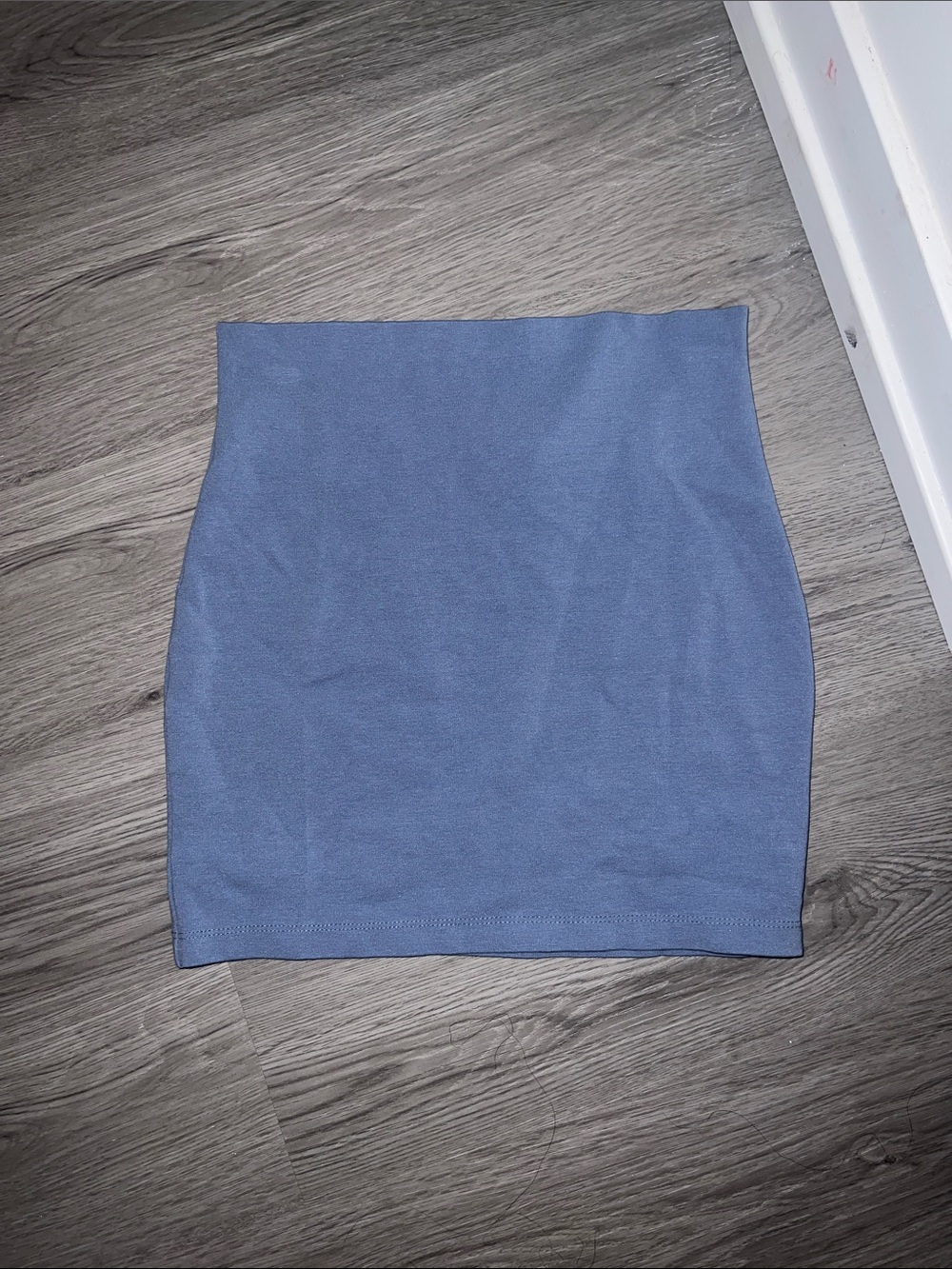 Windsor Slate Blue Stretch Mini Skirt